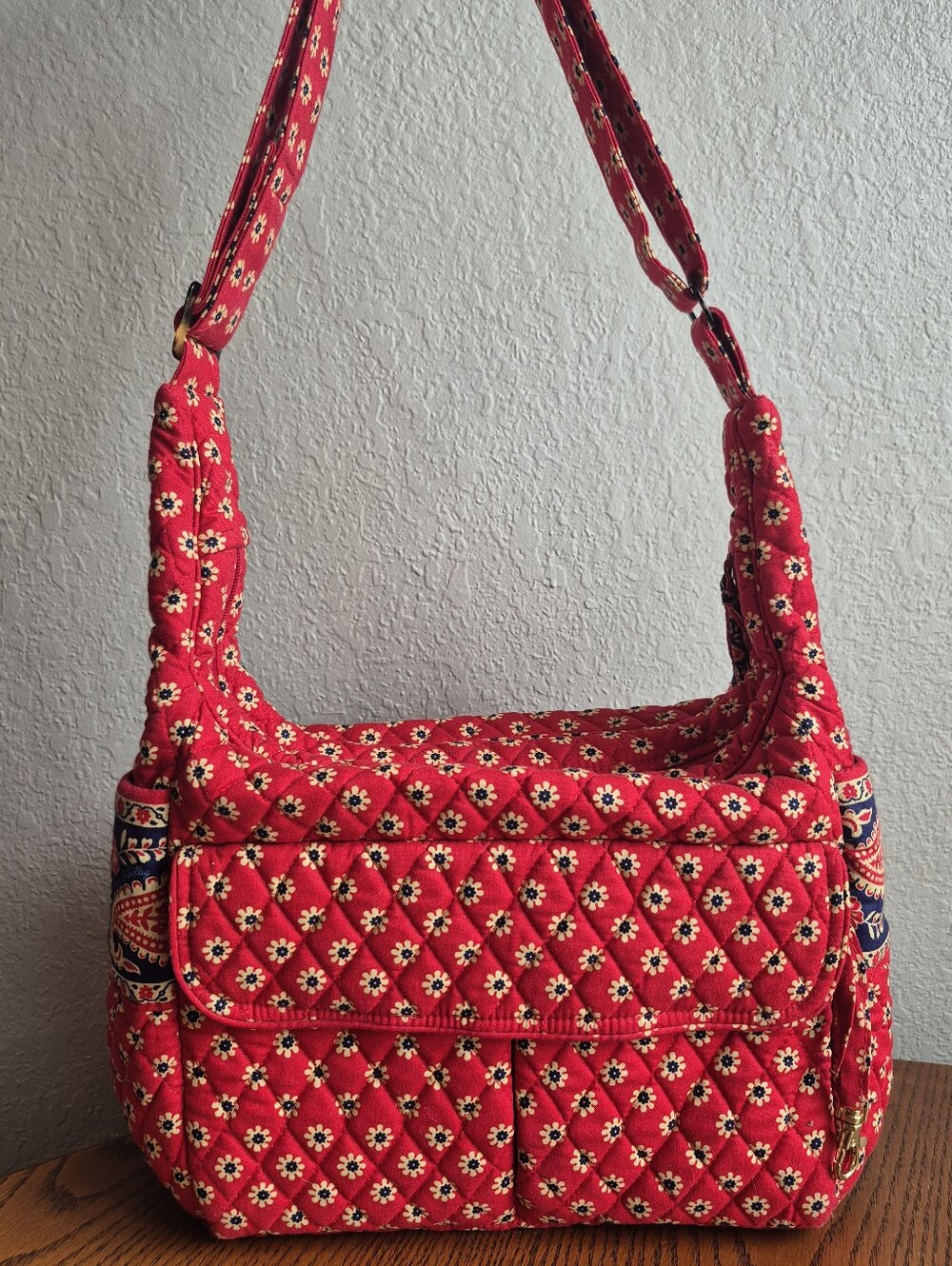 Vera Bradley Americana Red Carry All Cargo To-go Crossbody
